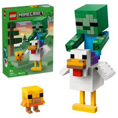 Lego Minecraft 21582 Fantino di polli Action figures 3D con 3 Personaggi tra cui uno Zombie