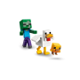 Lego Minecraft 21582 Fantino di polli Action figures 3D con 3 Personaggi tra cui uno Zombie