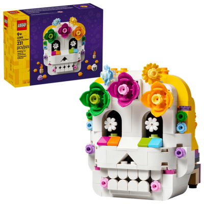 Lego 40811 Altare dei morti 2in1 Teschio decorato con fiori e altare con un arco di fiori e diversi accessori alimentari