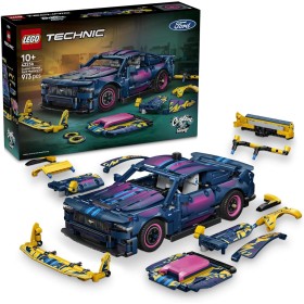 LEGO Technic 42236 Auto Ford Mustang GT Custom Garage GT con Motore V8 Sterzo HOG e Parti della Carrozzeria Intercambiabili