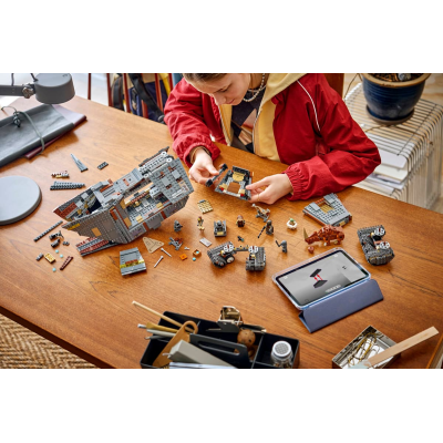 Lego Star Wars 75453 Sandcrawler™ e Mudhorn Offworld con Figura di Grogu e 5 Minifigure tra cui The Mandalorian