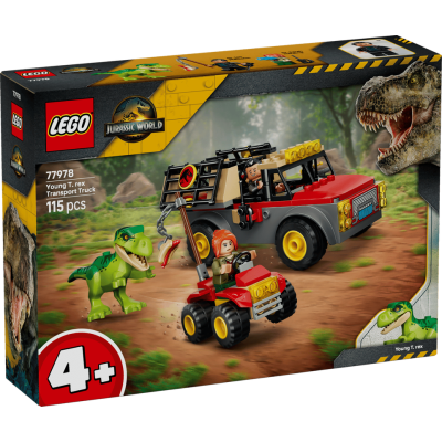 Lego Jurassic World 77978 Camion da trasporto per il giovane T. rex con modello ATV e 2 minifigure