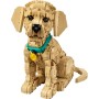 LEGO Icons 11384 Cucciolo di Golden Retriever Animale da Esposizione con Collare e Medaglietta per Cane