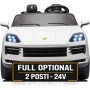Auto Elettrica Porsche Cayenne 24V Maxi SUV per Bambini 2 Posti Macchina Elettrica con Telecomando Cinture a 3 Punti Luci LED