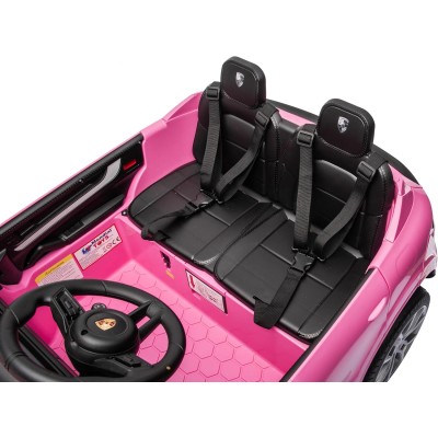 Auto Elettrica Porsche Cayenne 24V Maxi SUV per Bambini 2 Posti Macchina Elettrica con Telecomando Cinture a 3 Punti Luci LED