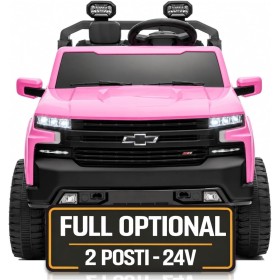 Macchina Elettrica Chevrolet Silverado ZR2 24V Maxi Fuoristrada 2 Posti per Bambini Telecomando Bluetooth Carico Massimo 60 Kg