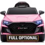 Auto Elettrica per Bambini Audi RS3 12V con Licenza Ufficiale Telecomando Cintura a 3 Punti Luci LED MP3