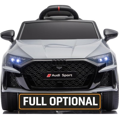 Auto Elettrica per Bambini Audi RS3 12V con Licenza Ufficiale Telecomando Cintura a 3 Punti Luci LED MP3