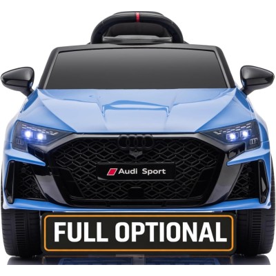 Auto Elettrica per Bambini Audi RS3 12V con Licenza Ufficiale Telecomando Cintura a 3 Punti Luci LED MP3