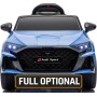 Auto Elettrica per Bambini Audi RS3 12V con Licenza Ufficiale Telecomando Cintura a 3 Punti Luci LED MP3
