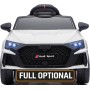 Auto Elettrica per Bambini Audi RS3 12V con Licenza Ufficiale Telecomando Cintura a 3 Punti Luci LED MP3