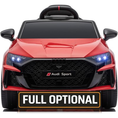 Auto Elettrica per Bambini Audi RS3 12V con Licenza Ufficiale Telecomando Cintura a 3 Punti Luci LED MP3