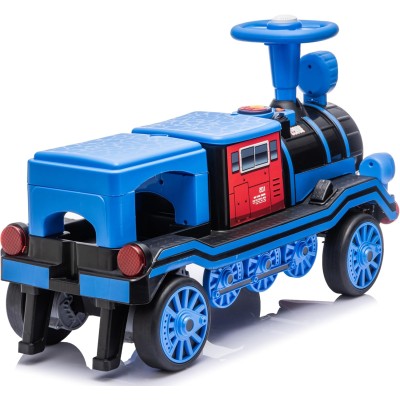 Trenino Elettrico 12V per Bambini 2 Posti Treno con Vagone Posteriore Extra USB Luci LED 2 Velocità Sistema Antiribaltamento