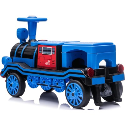 Trenino Elettrico 12V per Bambini 2 Posti Treno con Vagone Posteriore Extra USB Luci LED 2 Velocità Sistema Antiribaltamento