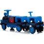 Trenino Elettrico 12V per Bambini 2 Posti Treno con Vagone Posteriore Extra USB Luci LED 2 Velocità Sistema Antiribaltamento