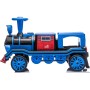 Trenino Elettrico 12V per Bambini 2 Posti Treno con Vagone Posteriore Extra USB Luci LED 2 Velocità Sistema Antiribaltamento