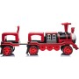 Trenino Elettrico 12V per Bambini 2 Posti Treno con Vagone Posteriore Extra USB Luci LED 2 Velocità Sistema Antiribaltamento