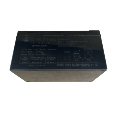 Mondial Toys Batteria al piombo ricaricabile da 24V 7Ah trasportabile per veicoli elettrici per bambini + cavo
