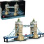 LEGO Architecture 21067 Tower Bridge Miniatura Monumento 3D con Ponte Levatoio Base con Tamigi e Autobus di Londra