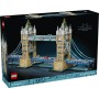LEGO Architecture 21067 Tower Bridge Miniatura Monumento 3D con Ponte Levatoio Base con Tamigi e Autobus di Londra