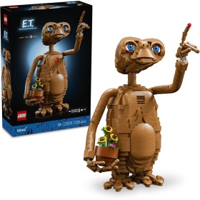 LEGO Ideas 21370 E.T. the Extra-Terrestrial con Fiori Finti in Vaso e Mattoncino Luminoso
