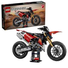 Lego Technic 42238 Moto Ducati Desmo450 MX Factory con Motore a Cilindri e Sospensioni