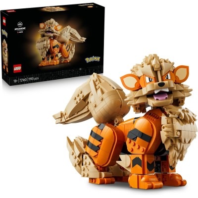 LEGO Pokémon 72160 Arcanine Action Figure con Coda Zampe e Testa Snodabili