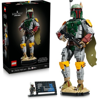 LEGO Star Wars 75455 Boba Fett Action Figure con Armatura Beskar Blaster e Minifigure