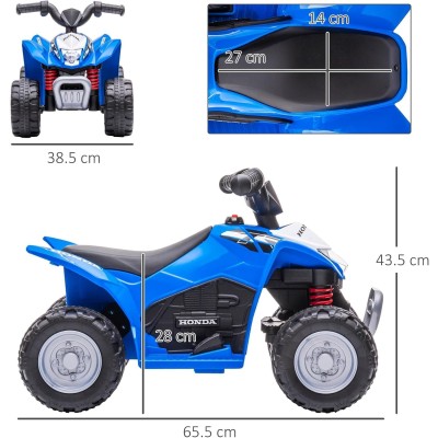 Mini Quad elettrico per bambini con Licenza Ufficiale Honda TRX250X 6V con Luci a LED e Suoni integrati
