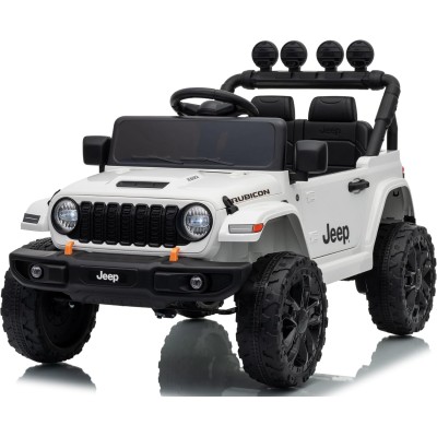 Macchina Elettrica per Bambini Jeep Wrangler Rubicon 12V con Telecomando Luci LED Musica Fuoristrada Full Optional