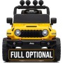 Macchina Elettrica per Bambini Jeep Wrangler Rubicon 12V con Telecomando Luci LED Musica Fuoristrada Full Optional