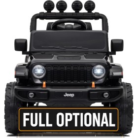 Macchina Elettrica per Bambini Jeep Wrangler Rubicon 12V con Telecomando Luci LED Musica Fuoristrada Full Optional