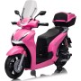 Moto Elettrica Scooter Per Bambini Honda SH350 12V con Ruote in Gomma Bauletto MP3 Luci a Led Sedile in Pelle Full Optional