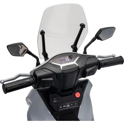 Honda SH 350i Sport Moto Elettrica Scooter Per Bambini 12V Ruote Gomma Bauletto MP3 Luci a Led Sedile in Pelle Full Optional