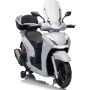 Moto Elettrica Scooter Per Bambini Honda SH350 12V con Ruote in Gomma Bauletto MP3 Luci a Led Sedile in Pelle Full Optional
