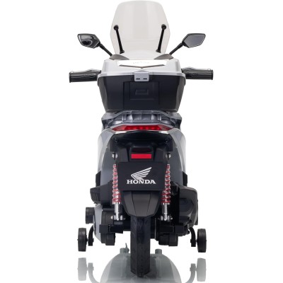 Honda SH 350i Sport Moto Elettrica Scooter Per Bambini 12V Ruote Gomma Bauletto MP3 Luci a Led Sedile in Pelle Full Optional