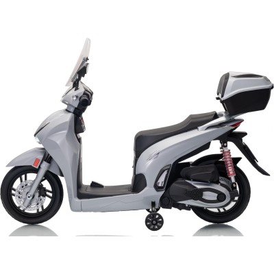 Honda SH 350i Sport Moto Elettrica Scooter Per Bambini 12V Ruote Gomma Bauletto MP3 Luci a Led Sedile in Pelle Full Optional