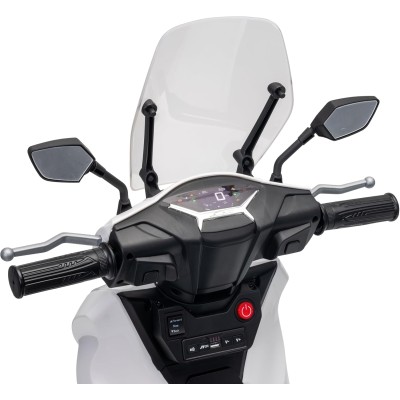 Honda SH 350i Sport Moto Elettrica Scooter Per Bambini 12V Ruote Gomma Bauletto MP3 Luci a Led Sedile in Pelle Full Optional
