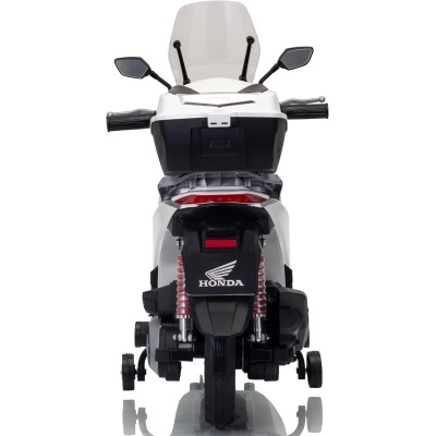 Honda SH 350i Sport Moto Elettrica Scooter Per Bambini 12V Ruote Gomma Bauletto MP3 Luci a Led Sedile in Pelle Full Optional