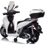 Moto Elettrica Scooter Per Bambini Honda SH350 12V con Ruote in Gomma Bauletto MP3 Luci a Led Sedile in Pelle Full Optional