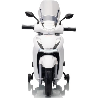 Honda SH 350i Sport Moto Elettrica Scooter Per Bambini 12V Ruote Gomma Bauletto MP3 Luci a Led Sedile in Pelle Full Optional