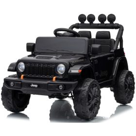 Macchina Elettrica per Bambini Jeep Wrangler Rubicon 12V con Telecomando Luci LED Musica Fuoristrada Full Optional