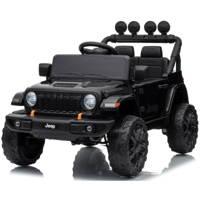 Macchina Elettrica per Bambini Jeep Wrangler Rubicon 12V con Telecomando Luci LED Musica Fuoristrada Full Optional