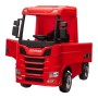 Camion Elettrico per Bambini Scania 500R 12V con Sedile in Pelle Telecomando Ruote in Gomma