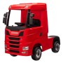 Camion Elettrico per Bambini Scania 500R 12V con Sedile in Pelle Telecomando Ruote in Gomma
