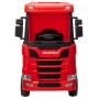 Camion Elettrico per Bambini Scania 500R 12V con Sedile in Pelle Telecomando Ruote in Gomma