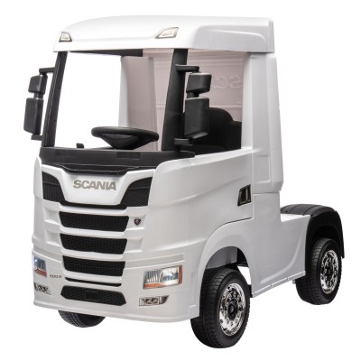 Camion Elettrico per Bambini Scania 500R 12V con Sedile in Pelle Telecomando Ruote in Gomma