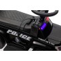 Macchina Polizia Elettrica Cavalcabile per Bambini 6V con Sirena Megafono Luci Led Lampeggianti realistici Schienale