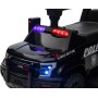 Macchina Polizia Elettrica Cavalcabile per Bambini 6V con Sirena Megafono Luci Led Lampeggianti realistici Schienale