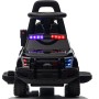 Macchina Polizia Elettrica Cavalcabile per Bambini 6V con Sirena Megafono Luci Led Lampeggianti realistici Schienale